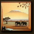 Trompe- l'oeil Schilderij Kilimanjaro